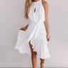 Going For Margs Front Tie Dress In White Image - 1