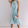 Going For Margs Front Tie Dress In Light Limpet Shell Image - 1