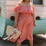 Lagoon Luxe Button Up Midi In Orange  Curves Image - 1