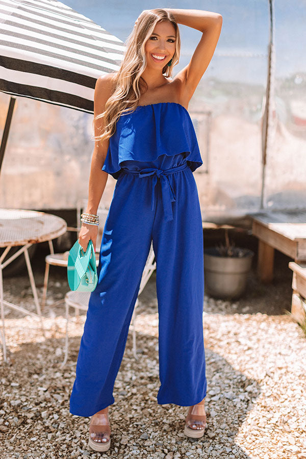 Malibu Bliss Jumpsuit in Royal Blue
