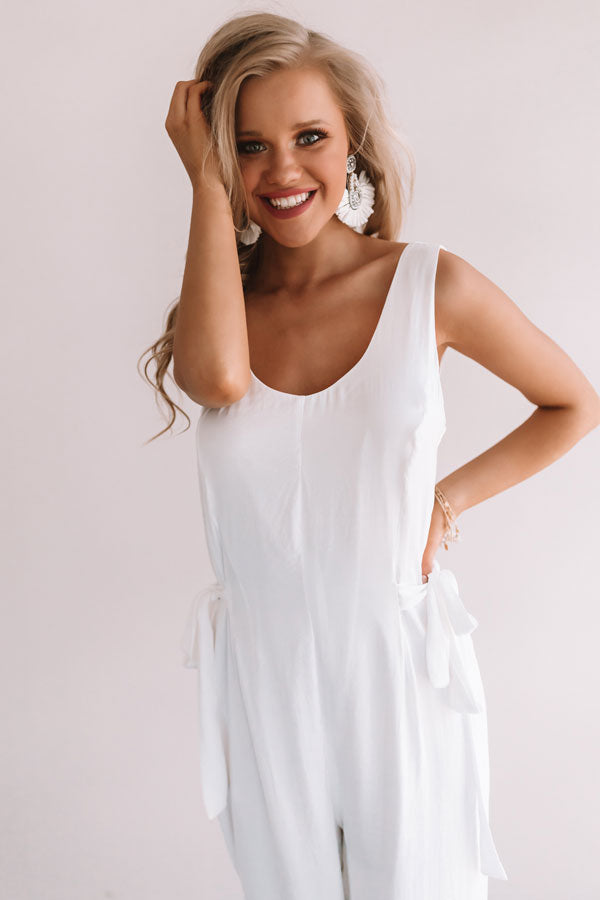 Jetting To Rome Jumpsuit in White Image - 2