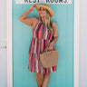 Cruising Down Sunset Stripe Dress in Pink Curves Image - 1
