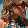 Parisian Views Earrings In Coral Image - 1