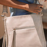 Vegas Weekend Faux Leather Crossbody In Iced Latte Image - 1