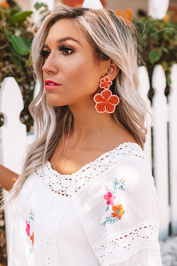 Lagoon Luxe Earrings In Orange