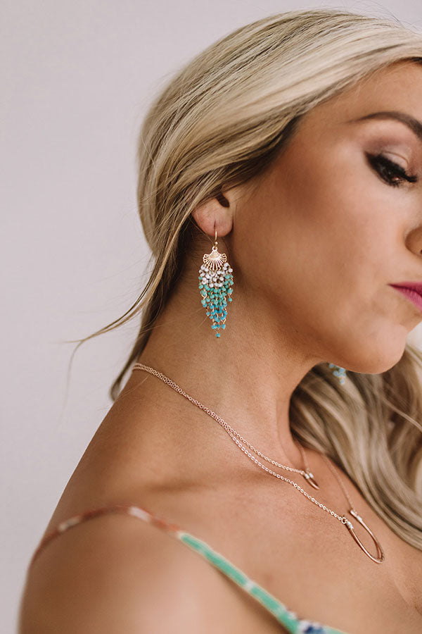 Parisian Views Earrings In Turquoise