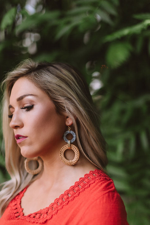 Crushin' Over Cocktails Earrings In Brown