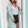 Layover In London Cardigan In Mint Image - 1