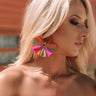Lounging In Key Largo Fan Earrings In Sage Image - 1
