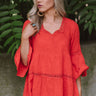 New Grooves Crochet Top In Scarlet Image - 1