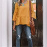 New Grooves Crochet Top In Mustard Image - 1