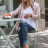 Countless Compliments Satin Blazer In Blush Image - 1