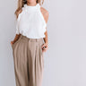 Eyes On You Ruffle Tank In White Image - 1