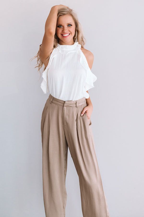 Eyes On You Ruffle Tank In White Image - 2