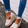 The Beck Espadrille Wedge In Light Natural Image - 1