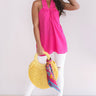 Such A Flirt Halter Top In Hot Pink Image - 1