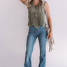 Concert Nights Knit Tank In Army Green Image - 1