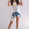 Wanderlust Shift Tank in White Image - 1