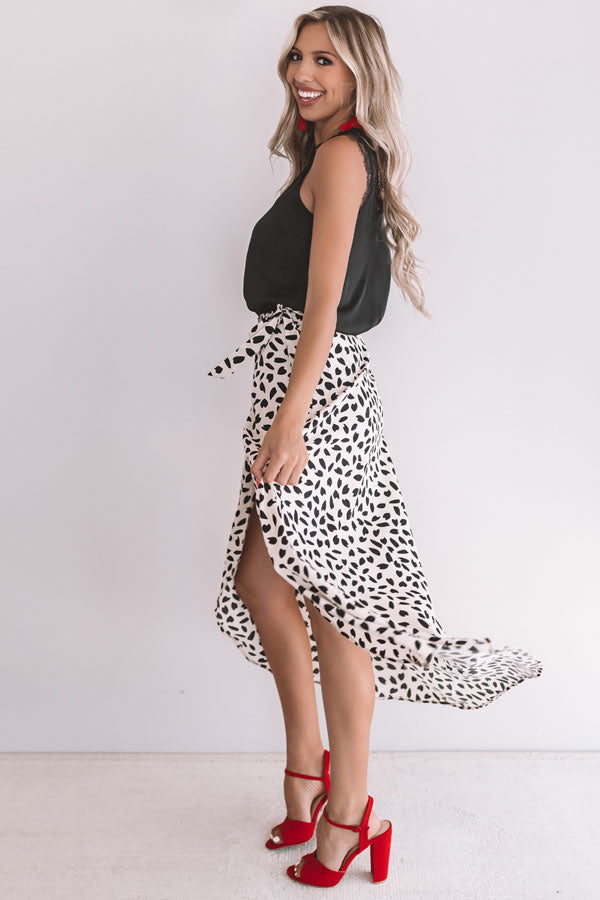 Spotted At The Met Wrap Skirt in Cream Image - 2