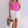 Wild Side Ruffle One Piece Swimsuit in Hot Pink Image - 1