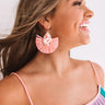Flight To Florence Fan Earrings In Blooming Dahlia Image - 1