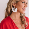 Flight To Florence Fan Earrings In White Image - 1
