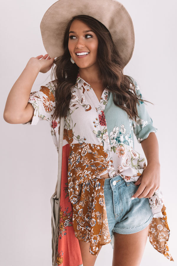 Rose Colored Kisses Floral Babydoll Top Image - 1