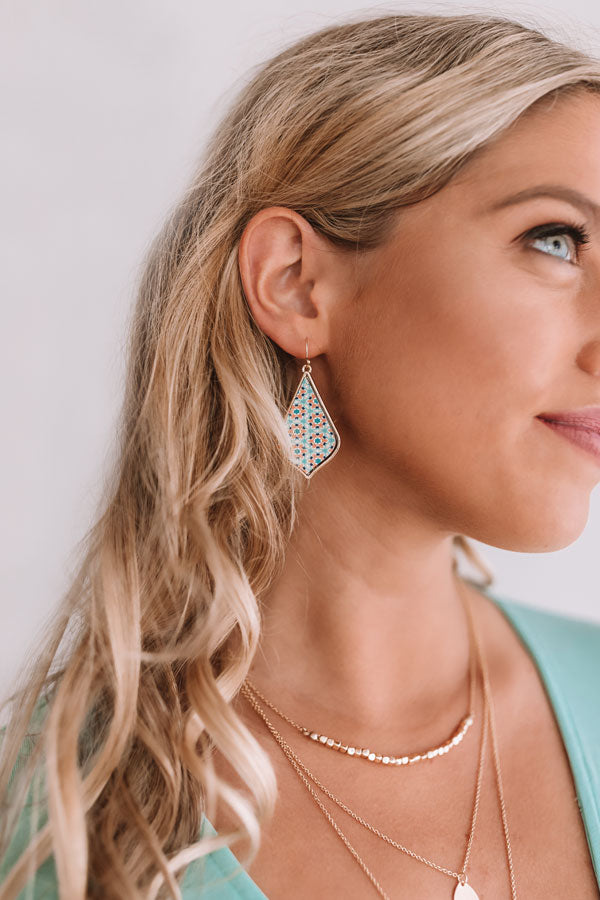 Waves Of Wonderful Earrings In Mint