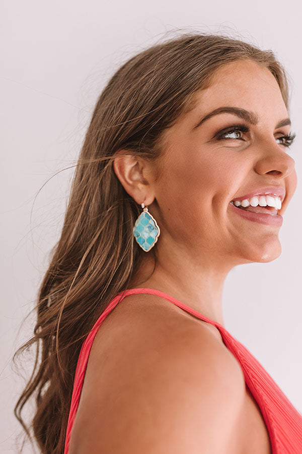 Tropical Sensation Earrings In Turquoise
