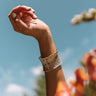 Kendra Scott Candice Gold Cuff Bracelet in Silver Filigree Image - 1