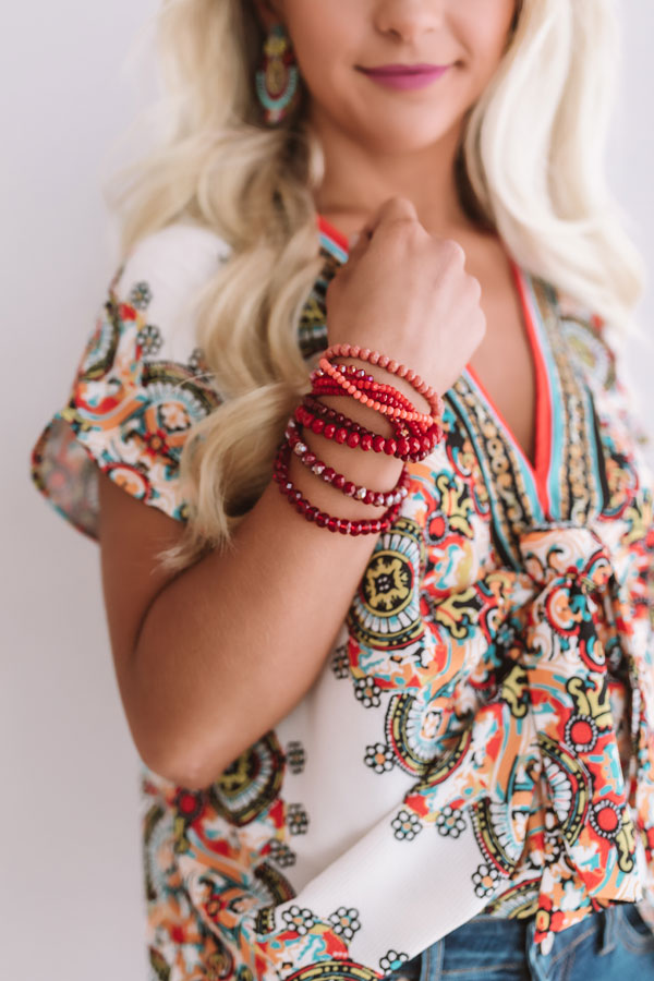 Better In L.A Bracelet Set In Wine