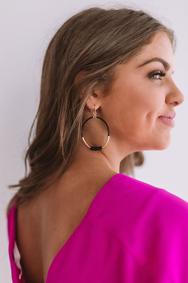 The Latest Scoop Earrings In Black