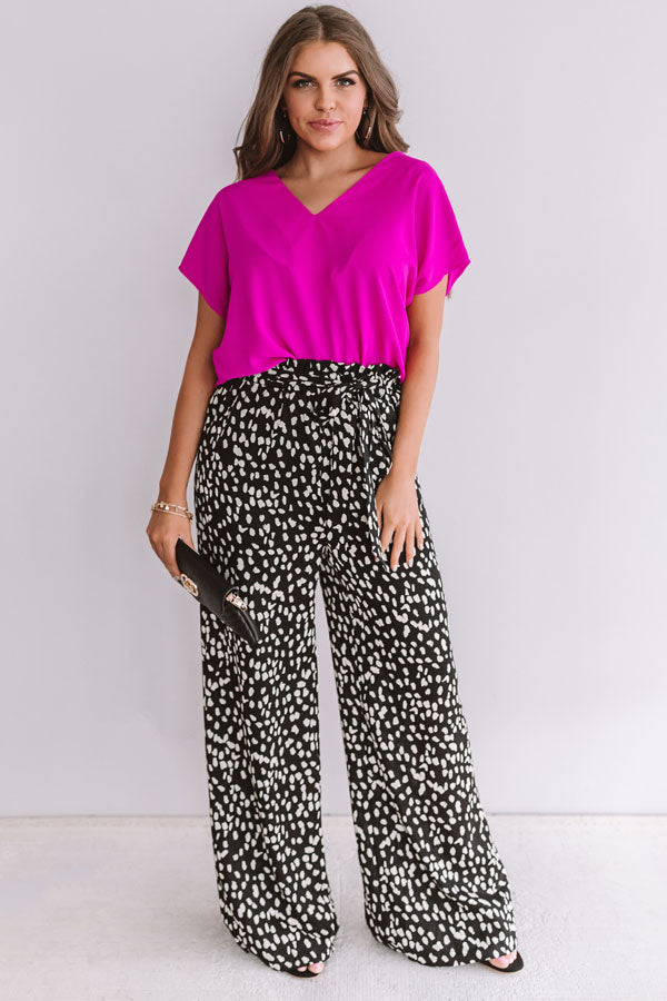 Effortless Style Shift Top In Fuchsia
