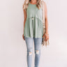 Sugar And Spritzers Babydoll Top In Pear Image - 1