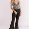 Cordially Invited Leopard Bodysuit In Black Image - 1