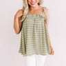 Better With Bellinis Stripe Tank In Pear Image - 1