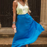 Kisses In Florence Pleated Skirt In Sapphire Image - 1