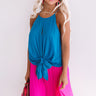 Love And Limoncello Tie Tank In Sapphire Image - 1