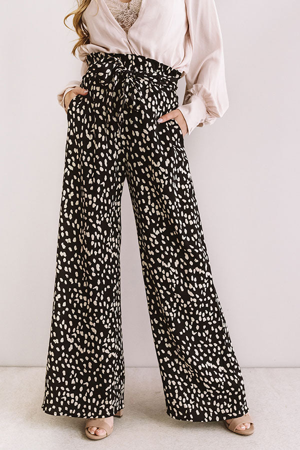 Simply Striking High Waist Pants In Black