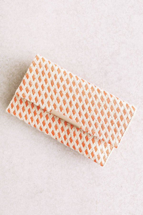 Casual Elegance Clutch In Persimmon