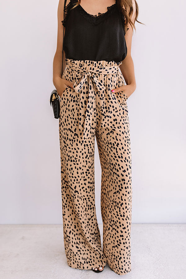 Simply Striking High Waist Pants In Iced Mocha