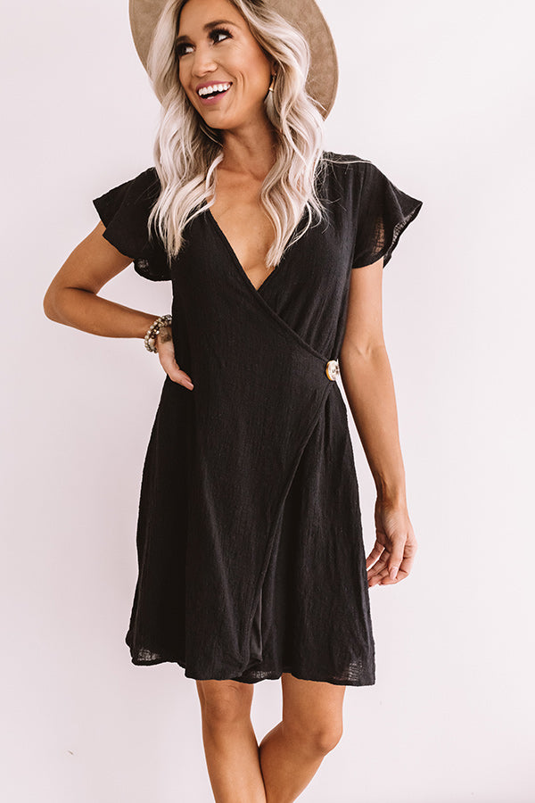Weekend Wrap Up Dress In Black Image - 2
