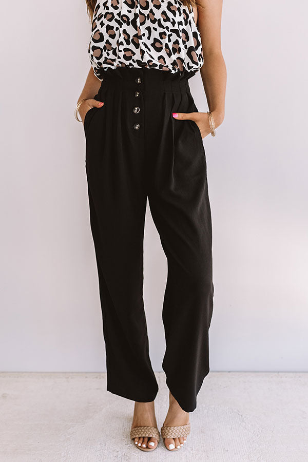 The Fletcher High Waist Trousers In Black