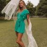 Room Service And Luxury Romper In Emerald Image - 1