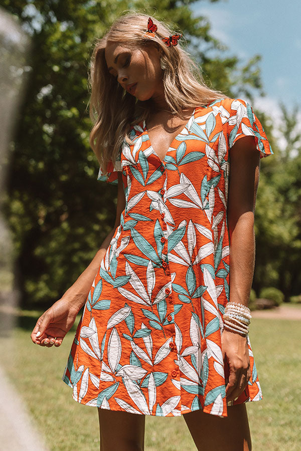 Summer Blooms Button Up Dress