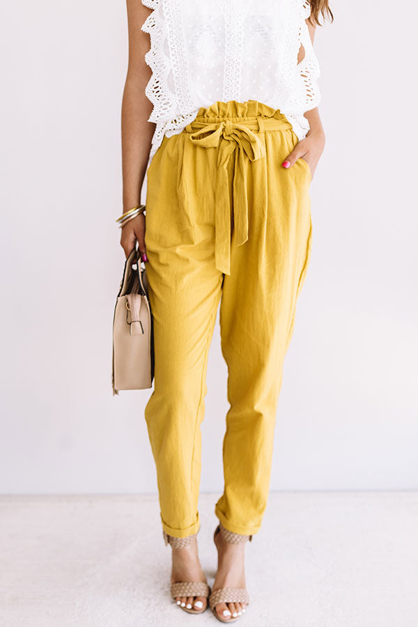 Santorini Sunshine Trousers In Mustard