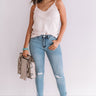 Haute In The Heat Shift Tank In Light Blush Image - 1