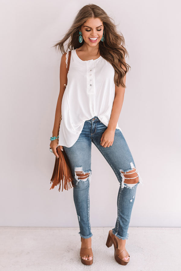 Hey, Sweetheart Shift Tank In White Image - 2