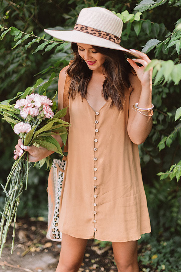 Friends In Fiji Button Down Tunic Tank In Camel