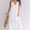 Setting Sail To Santorini Eyelet Maxi In White Image - 1